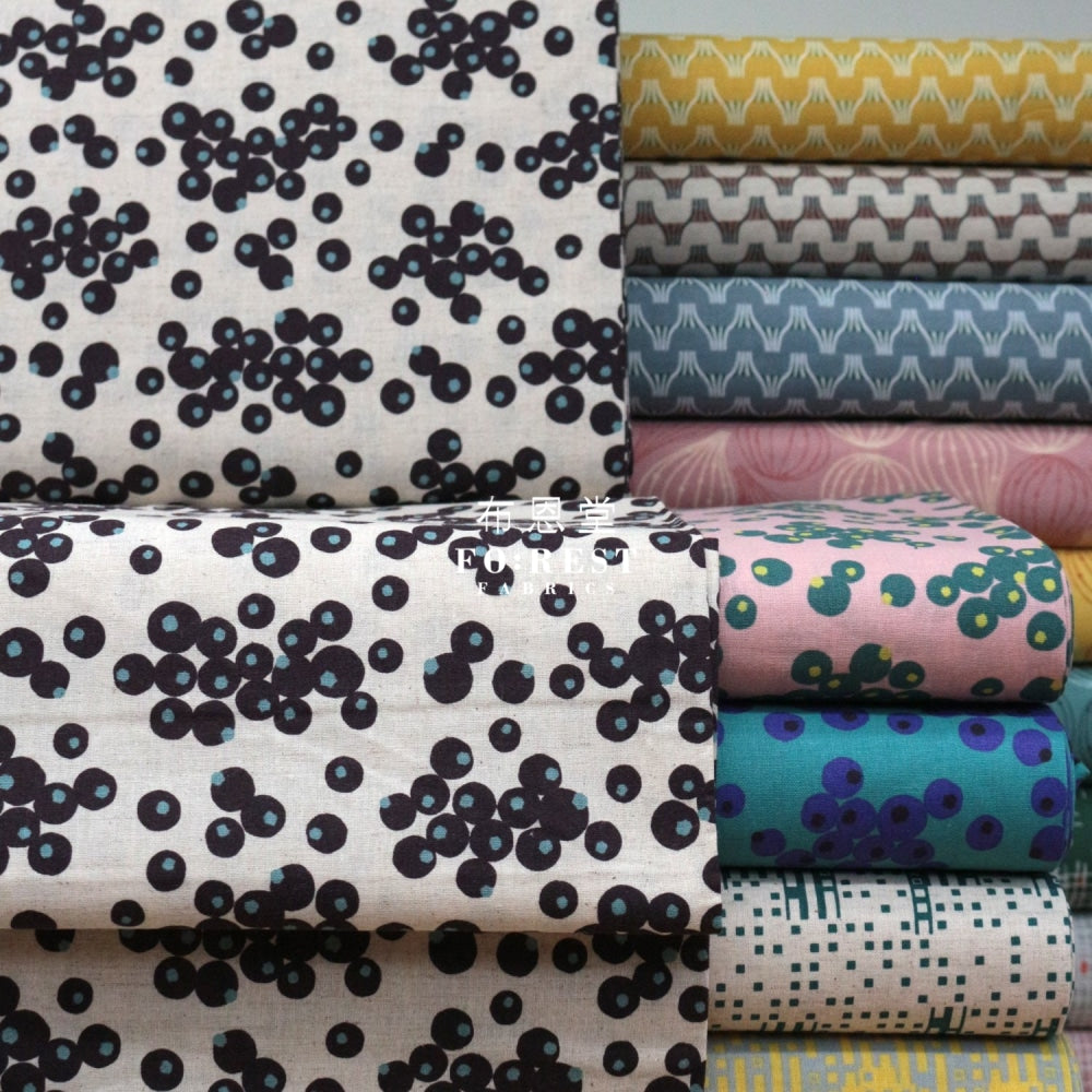 Cotton Linen - Tayutou Berry Fabric Blue