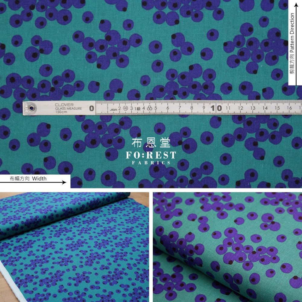 cotton linen - tayutou Berry fabric BLUE - FO:REST Fabric 布恩堂Liberty fabrictana lawnjapanese fabricykk zipper