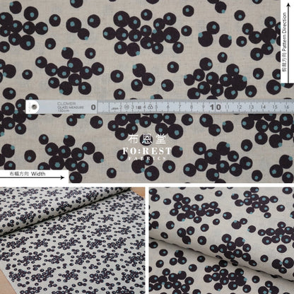 Cotton Linen - Tayutou Berry Fabric Natural