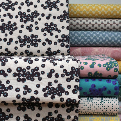 Cotton Linen - Tayutou Berry Fabric Natural