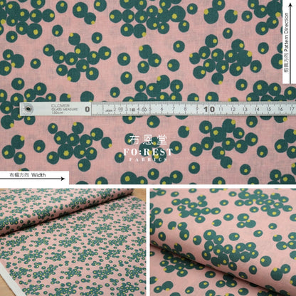 Cotton Linen - Tayutou Berry Fabric Pink