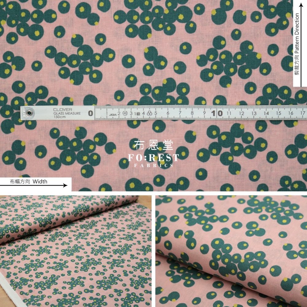 cotton linen - tayutou Berry fabric PINK - FO:REST Fabric 布恩堂Liberty fabrictana lawnjapanese fabricykk zipper