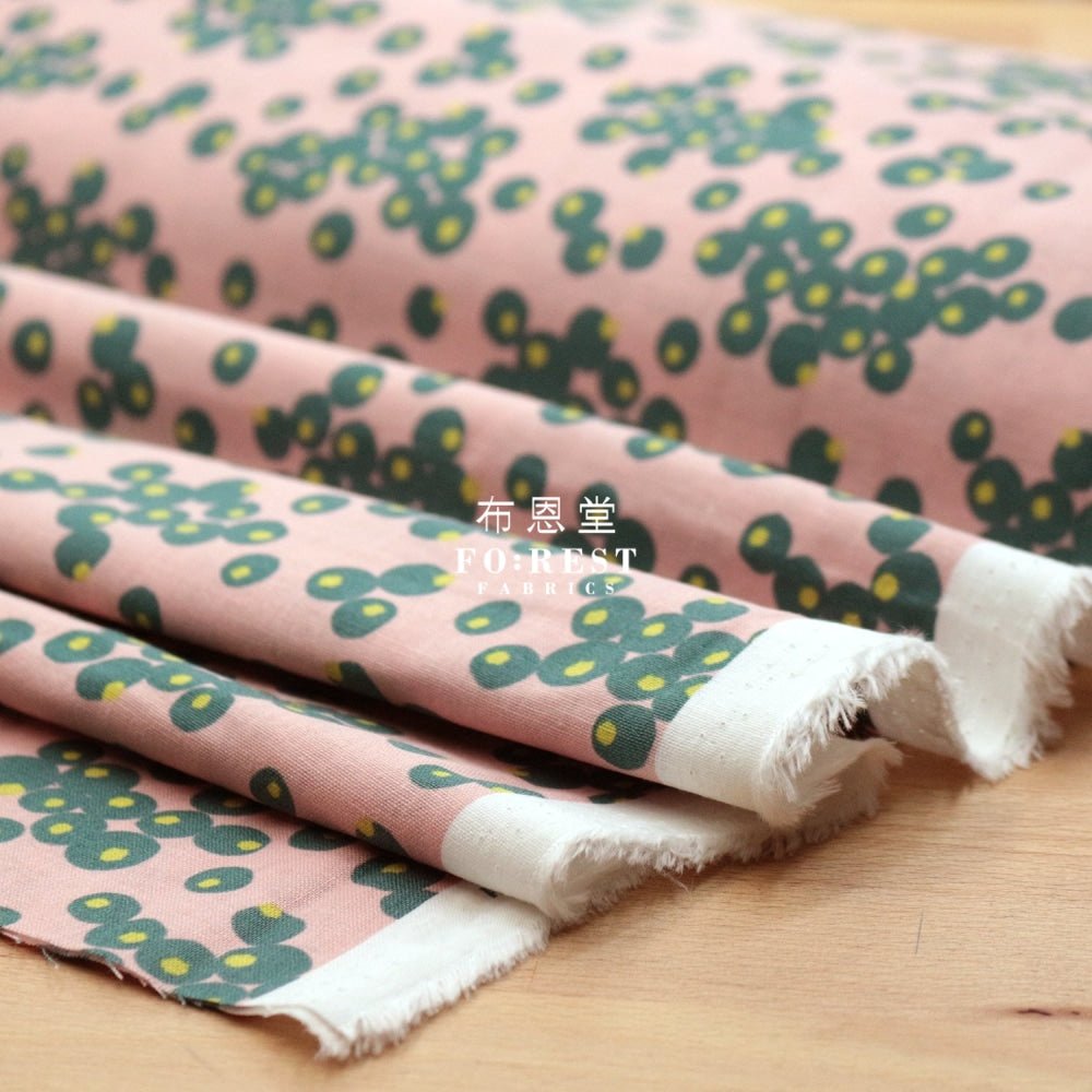 cotton linen - tayutou Berry fabric PINK - FO:REST Fabric 布恩堂Liberty fabrictana lawnjapanese fabricykk zipper