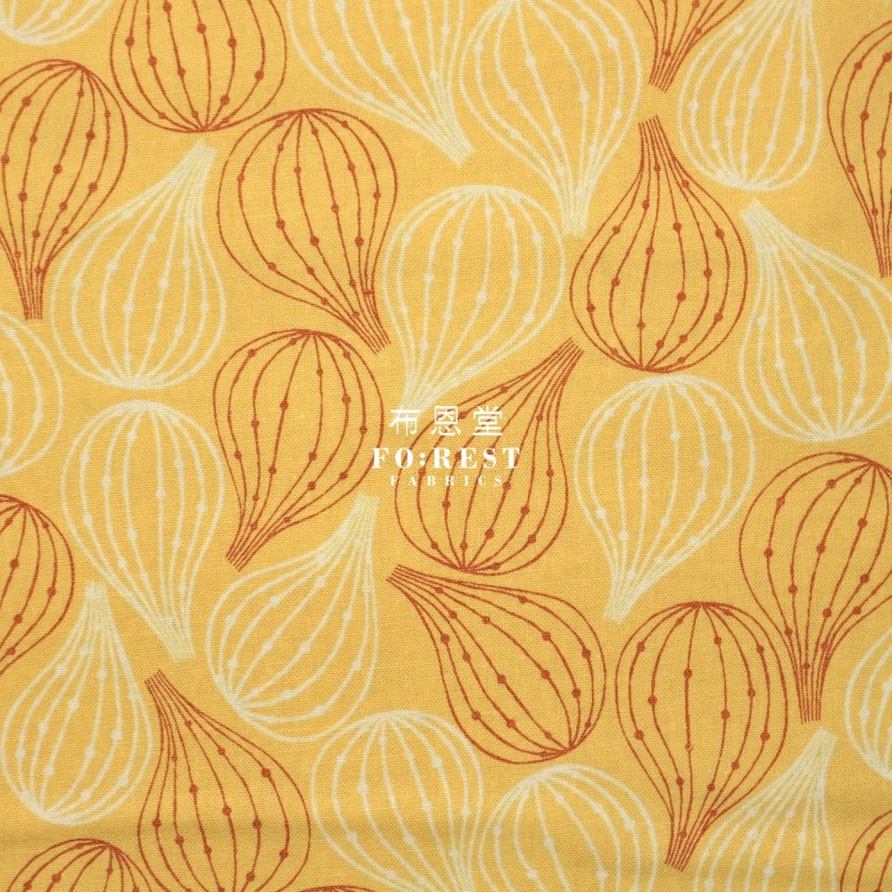cotton linen - tayutou FIG fabric YELLOW - FO:REST Fabric 布恩堂Liberty fabrictana lawnjapanese fabricykk zipper