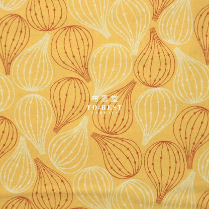 cotton linen - tayutou FIG fabric YELLOW - FO:REST Fabric 布恩堂Liberty fabrictana lawnjapanese fabricykk zipper