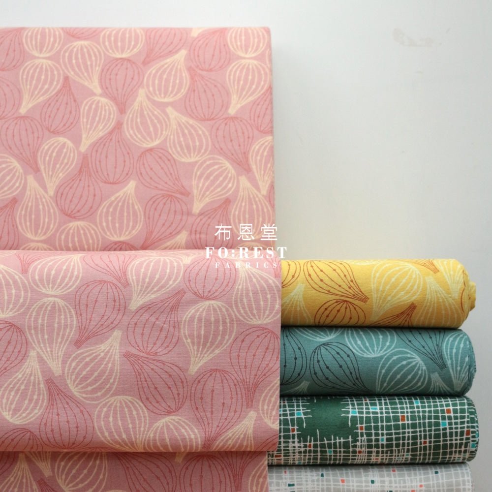 cotton linen - tayutou FIG fabric YELLOW - FO:REST Fabric 布恩堂Liberty fabrictana lawnjapanese fabricykk zipper