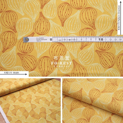 cotton linen - tayutou FIG fabric YELLOW - FO:REST Fabric 布恩堂Liberty fabrictana lawnjapanese fabricykk zipper