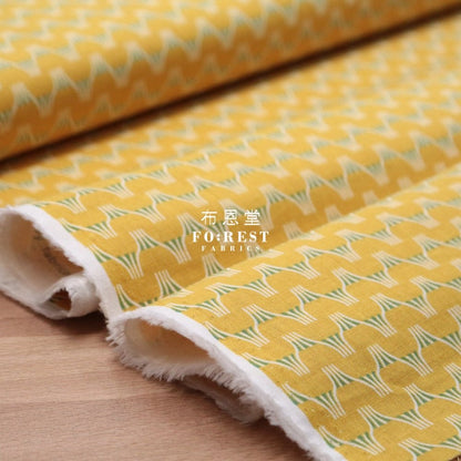cotton linen - tayutou fuji fabric YELLOW - FO:REST Fabric 布恩堂Liberty fabrictana lawnjapanese fabricykk zipper