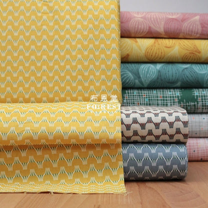 cotton linen - tayutou fuji fabric YELLOW - FO:REST Fabric 布恩堂Liberty fabrictana lawnjapanese fabricykk zipper