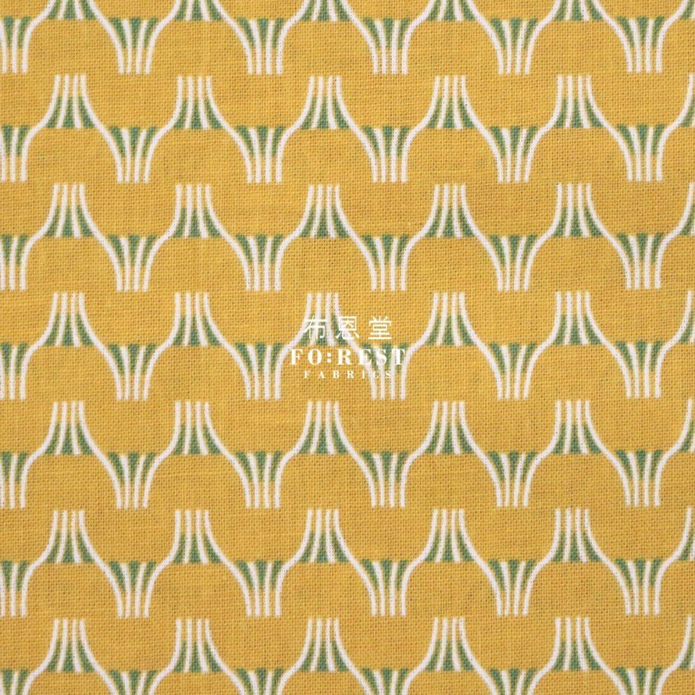 cotton linen - tayutou fuji fabric YELLOW - FO:REST Fabric 布恩堂Liberty fabrictana lawnjapanese fabricykk zipper