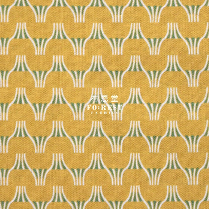 cotton linen - tayutou fuji fabric YELLOW - FO:REST Fabric 布恩堂Liberty fabrictana lawnjapanese fabricykk zipper