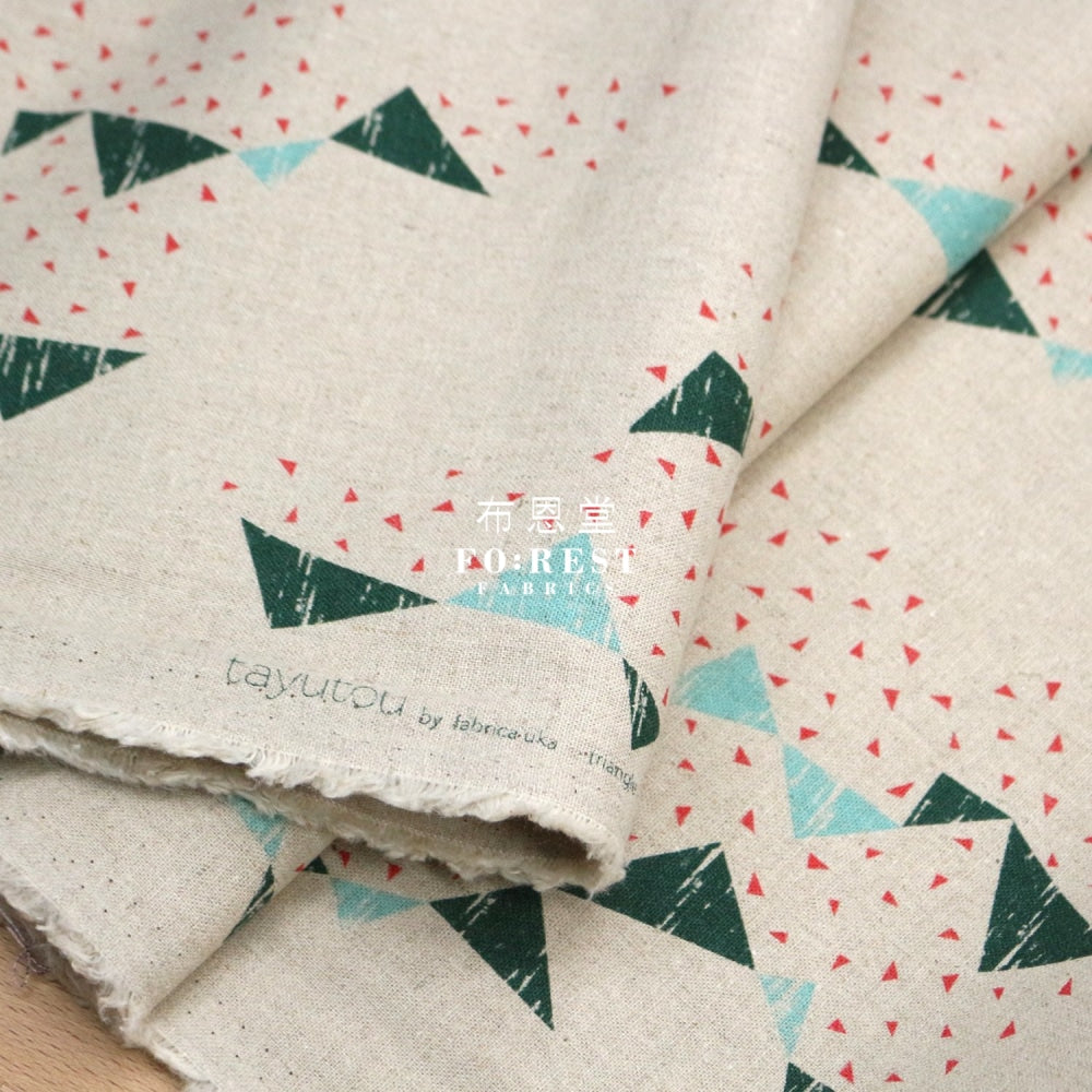 Cotton Linen - Tayutou Triangle Fabric Natraul