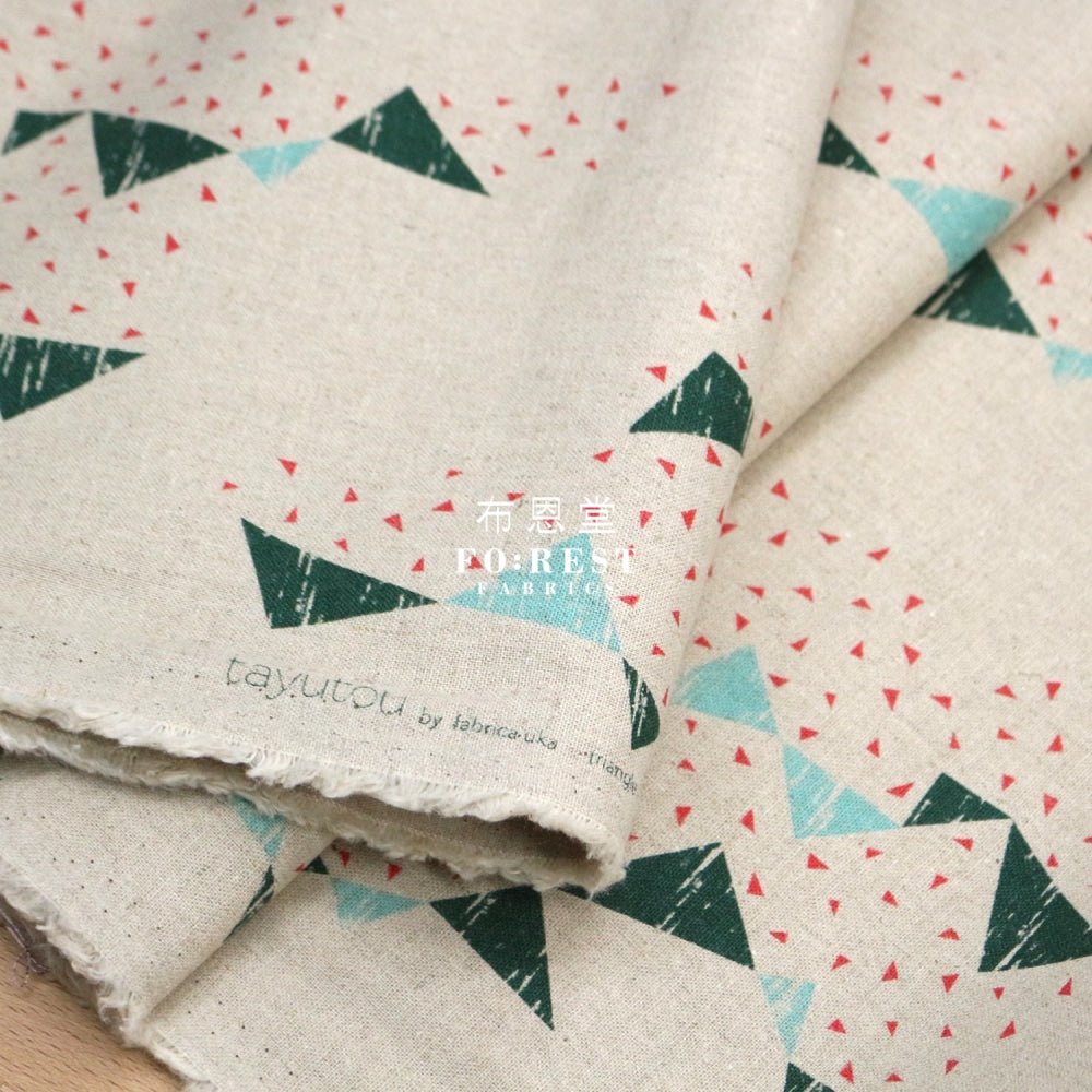 cotton linen - tayutou Triangle fabric NATRAUL - FO:REST Fabric 布恩堂Liberty fabrictana lawnjapanese fabricykk zipper