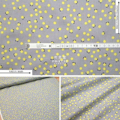 Cotton Linen - Tiny Tulip Fabric fabric Gray - FO:REST Fabric 布恩堂Liberty fabrictana lawnjapanese fabricykk zipper