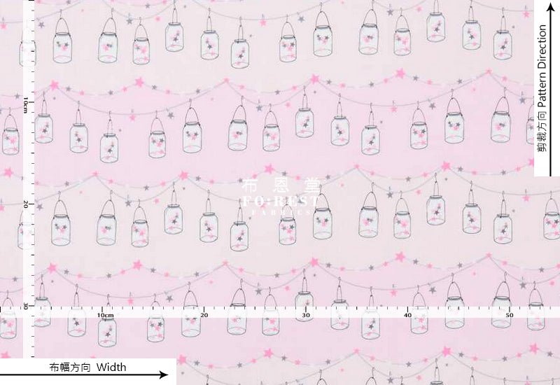 cotton - Little star jar fabric - FO:REST Fabric 布恩堂Liberty fabrictana lawnjapanese fabricykk zipper
