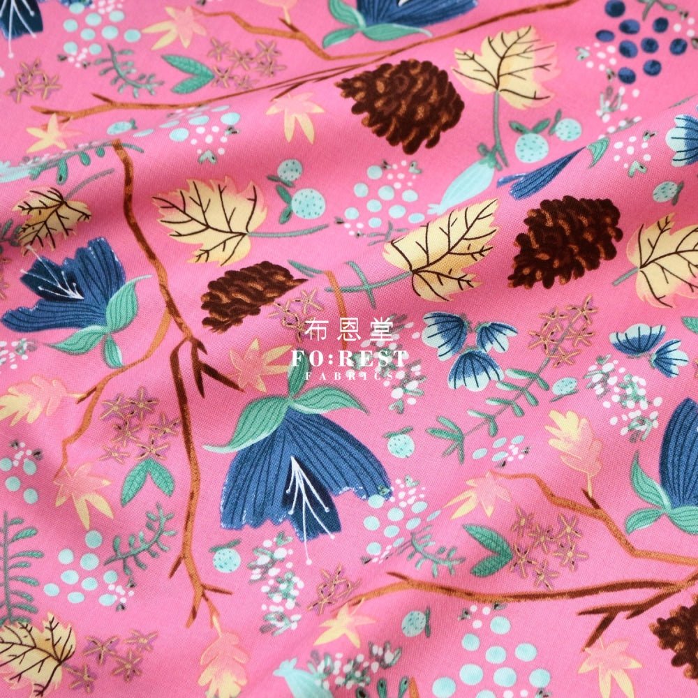 cotton - Live Life In Full Bloom Flower fabric - FO:REST Fabric 布恩堂Liberty fabrictana lawnjapanese fabricykk zipper