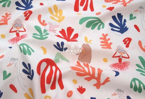 cotton - Lola LOVES MATISSE fabric - FO:REST Fabric 布恩堂Liberty fabrictana lawnjapanese fabricykk zipper