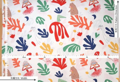 cotton - Lola LOVES MATISSE fabric - FO:REST Fabric 布恩堂Liberty fabrictana lawnjapanese fabricykk zipper