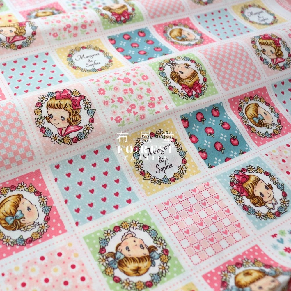 cotton - Lovely Girls - Border fabric - FO:REST Fabric 布恩堂Liberty fabrictana lawnjapanese fabricykk zipper