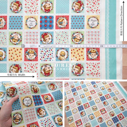 cotton - Lovely Girls - Border fabric - FO:REST Fabric 布恩堂Liberty fabrictana lawnjapanese fabricykk zipper