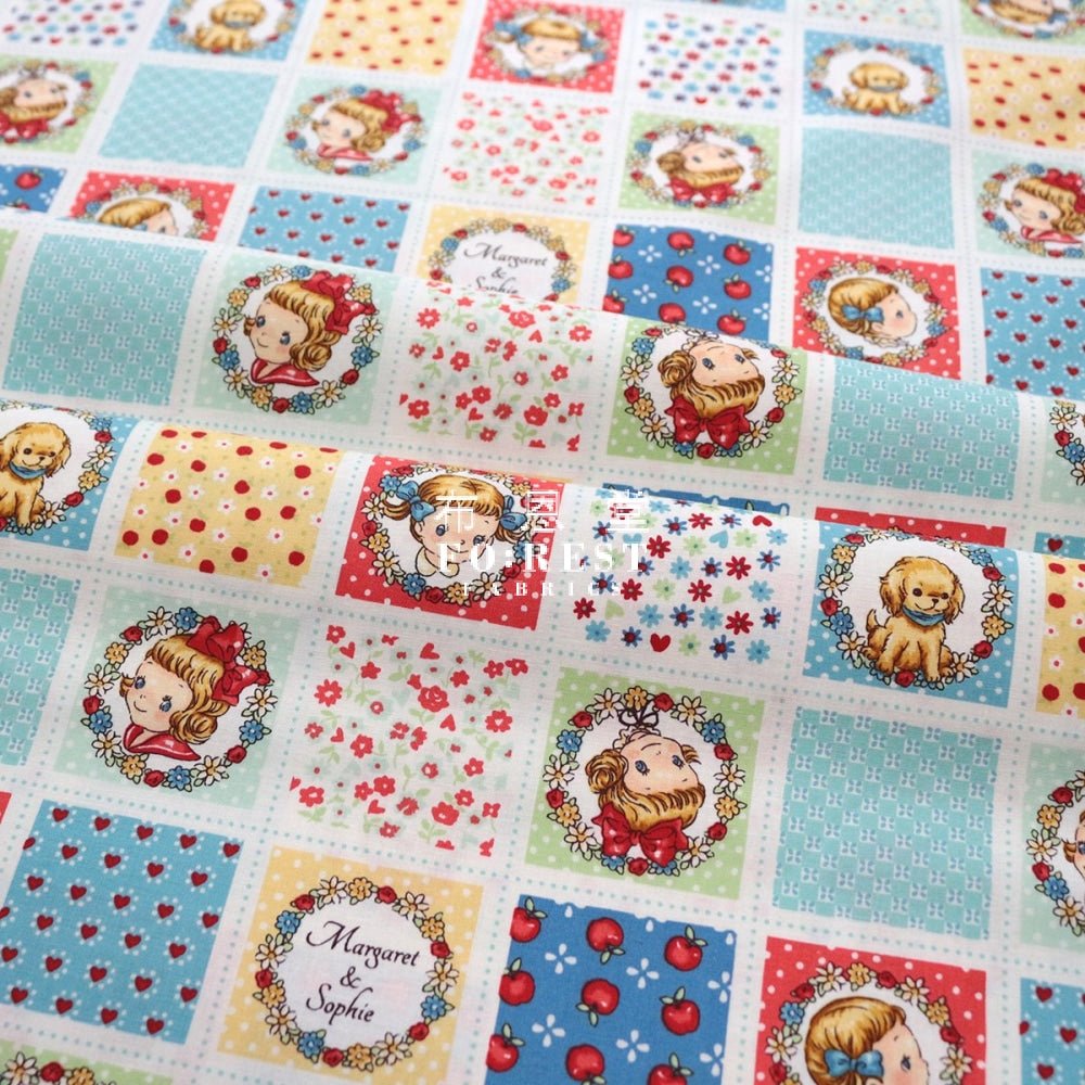cotton - Lovely Girls - Border fabric - FO:REST Fabric 布恩堂Liberty fabrictana lawnjapanese fabricykk zipper