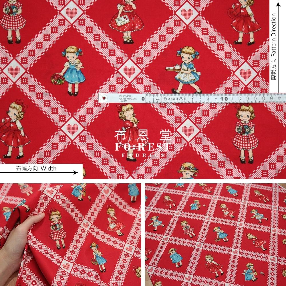cotton - Lovely Girls fabric - FO:REST Fabric 布恩堂Liberty fabrictana lawnjapanese fabricykk zipper