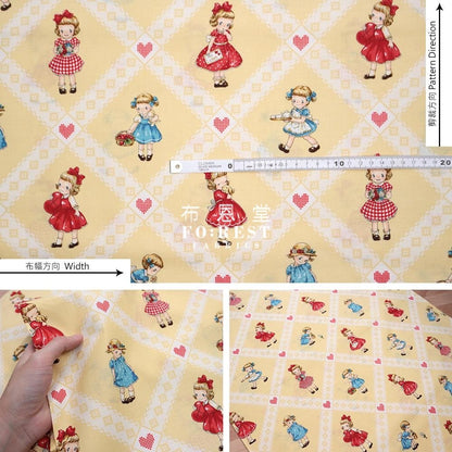 cotton - Lovely Girls fabric - FO:REST Fabric 布恩堂Liberty fabrictana lawnjapanese fabricykk zipper