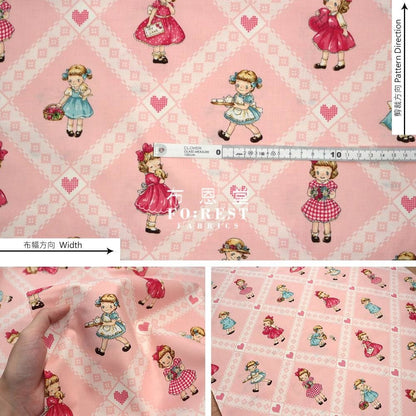 cotton - Lovely Girls fabric - FO:REST Fabric 布恩堂Liberty fabrictana lawnjapanese fabricykk zipper