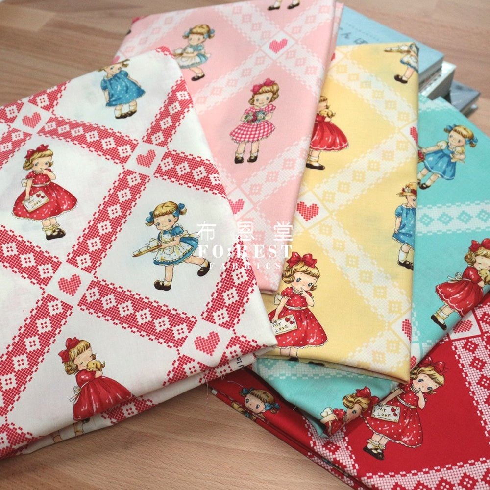 cotton - Lovely Girls fabric - FO:REST Fabric 布恩堂Liberty fabrictana lawnjapanese fabricykk zipper