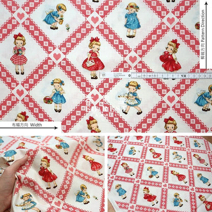 cotton - Lovely Girls fabric - FO:REST Fabric 布恩堂Liberty fabrictana lawnjapanese fabricykk zipper