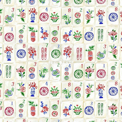 cotton - Mahjong game fabric - FO:REST Fabric 布恩堂Liberty fabrictana lawnjapanese fabricykk zipper