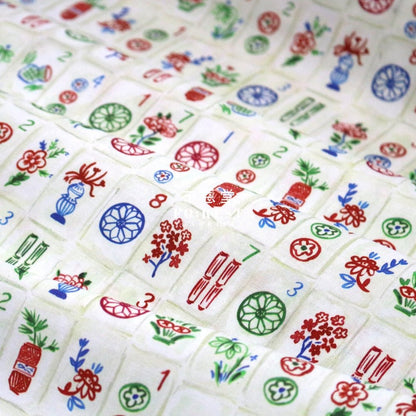 cotton - Mahjong game fabric - FO:REST Fabric 布恩堂Liberty fabrictana lawnjapanese fabricykk zipper