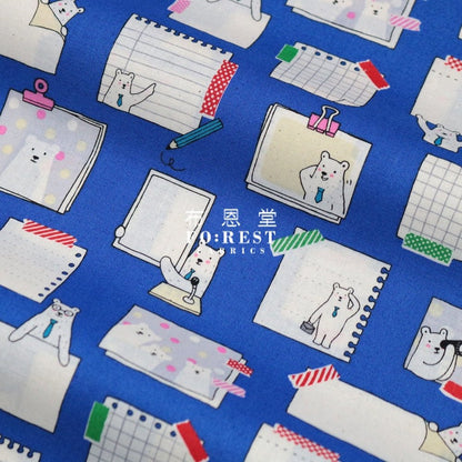 cotton - Memo Polar bear fabric - FO:REST Fabric 布恩堂Liberty fabrictana lawnjapanese fabricykk zipper