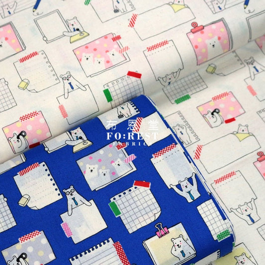 cotton - Memo Polar bear fabric - FO:REST Fabric 布恩堂Liberty fabrictana lawnjapanese fabricykk zipper