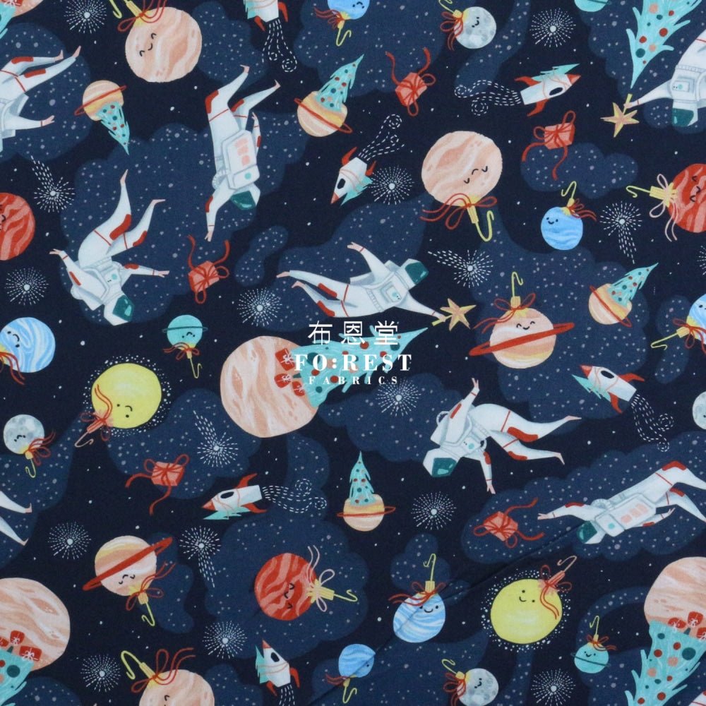 cotton - Merry Spacemas fabric - FO:REST Fabric 布恩堂Liberty fabrictana lawnjapanese fabricykk zipper