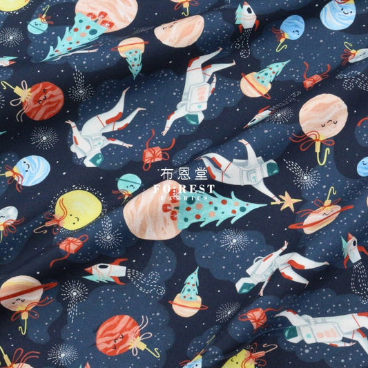 cotton - Merry Spacemas fabric - FO:REST Fabric 布恩堂Liberty fabrictana lawnjapanese fabricykk zipper