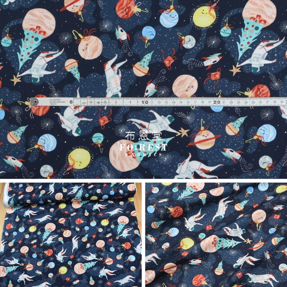 cotton - Merry Spacemas fabric - FO:REST Fabric 布恩堂Liberty fabrictana lawnjapanese fabricykk zipper