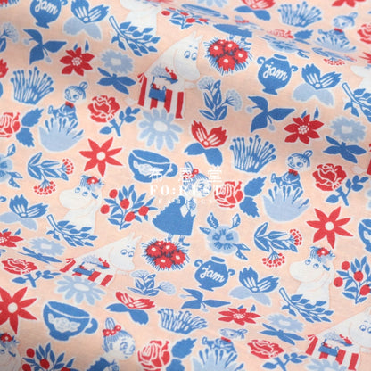 Cotton - Moomin Flower Fabric Pink (Member) Cotton