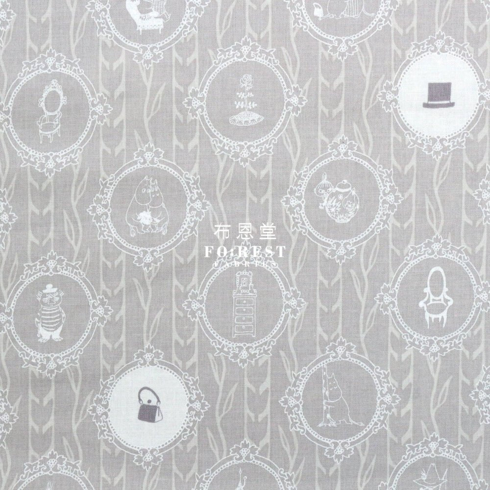 cotton - Moomin Memory fabric Gray(member) - FO:REST Fabric 布恩堂Liberty fabrictana lawnjapanese fabricykk zipper