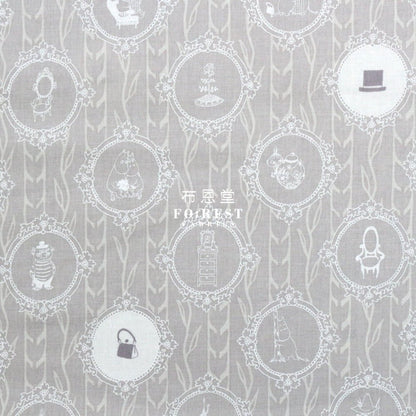 cotton - Moomin Memory fabric Gray(member) - FO:REST Fabric 布恩堂Liberty fabrictana lawnjapanese fabricykk zipper
