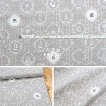 cotton - Moomin Memory fabric Gray(member) - FO:REST Fabric 布恩堂Liberty fabrictana lawnjapanese fabricykk zipper