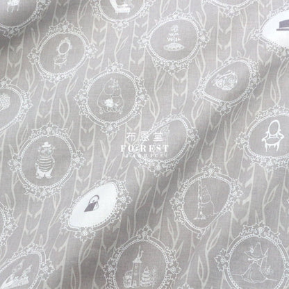 cotton - Moomin Memory fabric Gray(member) - FO:REST Fabric 布恩堂Liberty fabrictana lawnjapanese fabricykk zipper