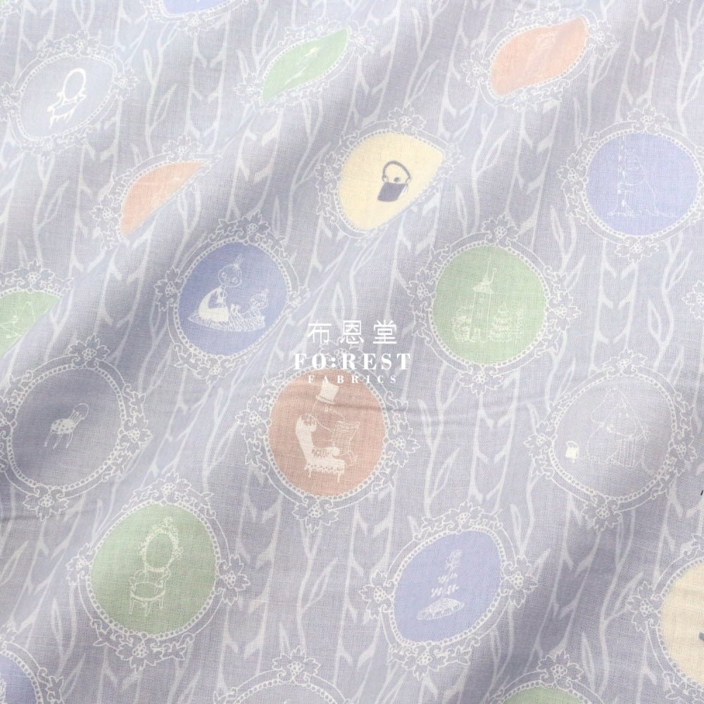 cotton - Moomin Memory fabric LT.Purple (member) - FO:REST Fabric 布恩堂Liberty fabrictana lawnjapanese fabricykk zipper