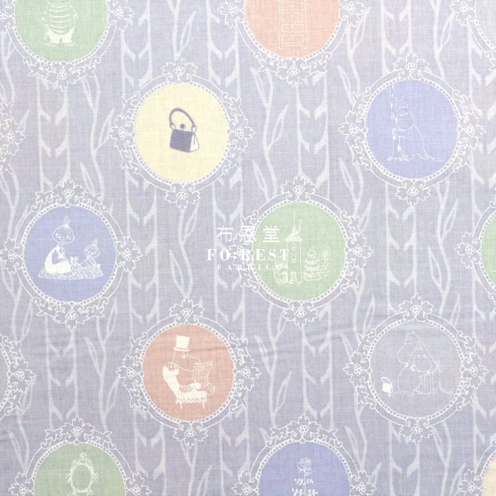 cotton - Moomin Memory fabric LT.Purple (member) - FO:REST Fabric 布恩堂Liberty fabrictana lawnjapanese fabricykk zipper