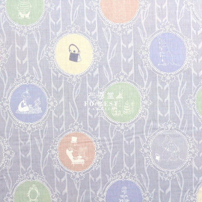 cotton - Moomin Memory fabric LT.Purple (member) - FO:REST Fabric 布恩堂Liberty fabrictana lawnjapanese fabricykk zipper