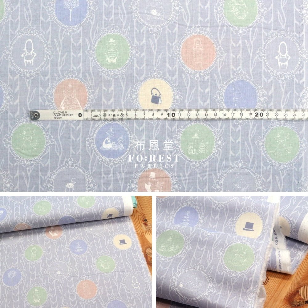 cotton - Moomin Memory fabric LT.Purple (member) - FO:REST Fabric 布恩堂Liberty fabrictana lawnjapanese fabricykk zipper