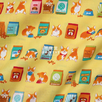 cotton - My favorite food fabric LT. Yellow - FO:REST Fabric 布恩堂Liberty fabrictana lawnjapanese fabricykk zipper