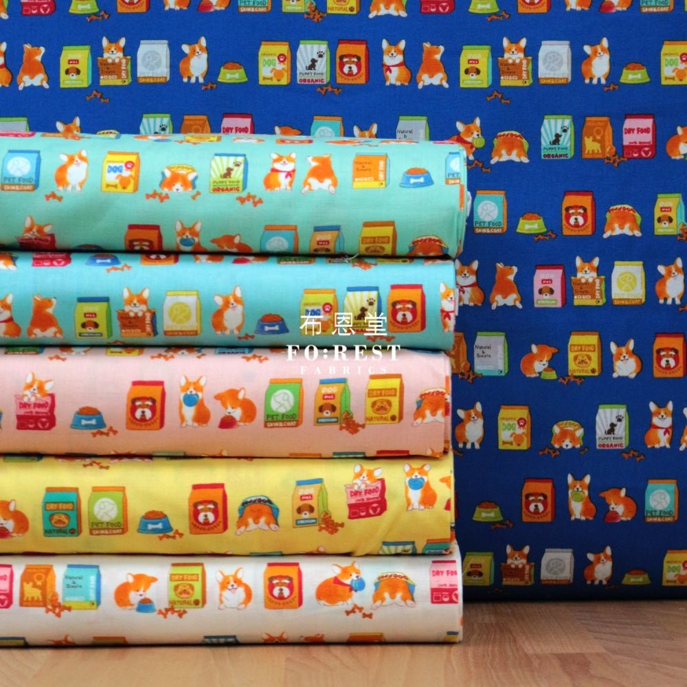 cotton - My favorite food fabric LT.Blue - FO:REST Fabric 布恩堂Liberty fabrictana lawnjapanese fabricykk zipper