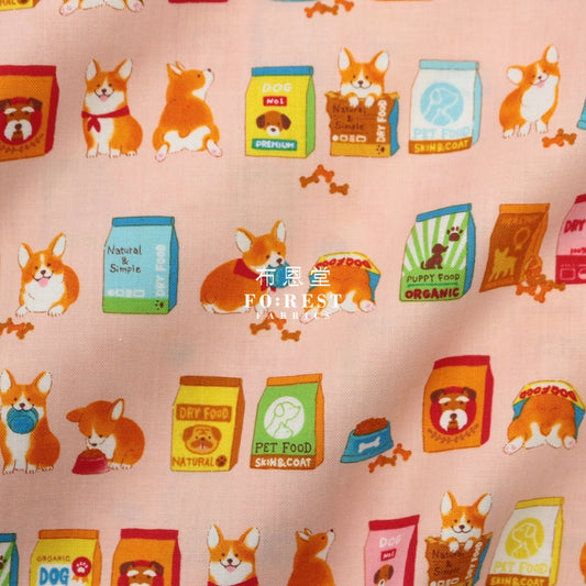 Cotton - My Favorite Food Fabric Pink Cotton