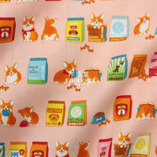 cotton - My favorite food fabric Pink - FO:REST Fabric 布恩堂Liberty fabrictana lawnjapanese fabricykk zipper